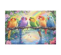 Perroquet Branche Group 1000 Pieces Casse-tête Expert Confirmé en Carton sans Déformation Très Difficile Niveau Expert Jeu De Société Collection Cadeau Premium 1000 PCS/75x50cm