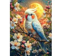 Perroquet dans la forêt magique 1000 Pièces Puzzle Collectionneur En Carton Rigide Sans Déformation Scène de conte de fées dessin animé Haute Difficulté Niveau Expert Décoration Murale Cadeau Fête 100