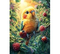 Perroquet dans Le Jardin Fleuri 500 Pièces Puzzle Famille en Carton Rigide Animal Plante Difficulté Moyenne Activité Familiale Anti-Stress Loisir Créatif Idée Cadeau Anniversaire Premium 500 PCS