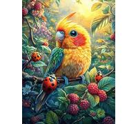 Perroquet dans le jardin fleuri tropical 1000 Pièces Puzzle Adulte En Carton Épais Anti-Déchirure Conte de fées animal magique Anti-Stress Loisir Créatif Difficile Niveau Expert Idée Cadeau Anniversai