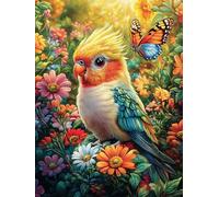 Perroquet dans le jardin fleuri tropical 300 Pièces Puzzle Adulte En Carton Sans Déformation Animal de conte de fées d'accompagnement Très Difficile Anti-Stress Jeu De Société Idée Cadeau Anniversaire
