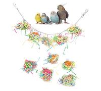 Perroquet déchiquetage Jouets Bandes de Papier Oiseau à mâcher Jouet rotin Balle Oiseau déchiqueteuses Jouet butinage Jouet Suspendu pour Perroquet Perruche Perruche Cockatiel Conure Balançoires