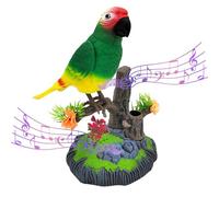 Perroquet électronique interactif : Jouet sonore d'oiseaux, Simulation réaliste animée | Jouet éducatif Amusant pour et Adultes, Perroquet Vocal imitateur, Ornement Amusant, décoration de la