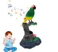 Perroquet électronique - Oiseau chanteur | Répétez ce que vous dites jouet, dispositif d'induction réaliste de moineau grinçant pour décoration de jardin, animal électrique parlant animal de compagnie