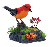 Perroquet électronique Parlant et Répétitif, Jouet D'oiseau Chantant Interactif avec Activation du Capteur de Mouvement, Prononciation D'imitation Amusante pour Enfants, M (Rouge)