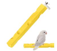 Perroquet en bois naturel - Barre de ponçage pour pattes | Barre de ponçage pour pattes en bois, fourchette à oiseaux en forme de fromage pour aras, tourterelles et perruches, accessoires de cage à