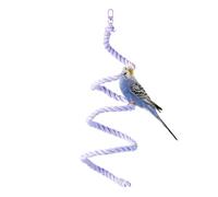 Perroquet en corde - Jouet à mâcher pour petits perroquets moyens - Multicolore - Jouet à mâcher en coton - Jouet à mâcher debout - Bâton de cockatiel swing