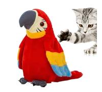 Perroquet En Peluche Réaliste, Jouets En Peluche Perroquet Avec Des Ailes Battantes Et De La Musique, Doux Et Confortable, Jouets Interactifs Pour Chats, Cadeaux Pour Filles Garçon, 22x12x12cm