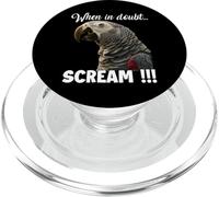 Perroquet Gris d'Afrique Hurlant T, Perroquet drôle PopSockets PopGrip pour MagSafe