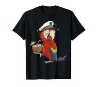 Perroquet Ivre Drôle Capitaine Croisière Vacances T-Shirt