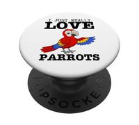 Perroquet J'aime Vraiment Les perroquets PopSockets PopGrip Adhésif