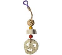 Perroquet Jouet à Mâcher Suspendu Cage à Oiseaux Bec Grinding Stone pour Perruches et Petits Oiseaux