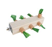 Perroquet jouet avec fonction de mastication, perchoir en bois pour petits oiseaux de poids moyen, accessoires de cage à oiseaux pour perruches, pinsons, perroquets, perchoirs, plate-forme d'oiseaux