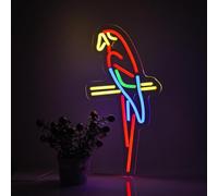 Perroquet LED néon Dimmable lampe décorative acrylique allumez signe pour chambre à coucher salon Bar cuisine fête mariage Art décoration murale