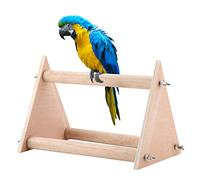 Perroquet Oiseau Perch en Bois Portable Playstand pour Oiseaux, Support d’Entraînement pour Cockatiels, Conures, Perroquets Gris, Perruches, Pinsons