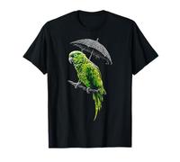 Perroquet Oiseau Portrait Parapluie Motif Illustration Art Perroquet T-Shirt