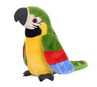 Perroquet Parlant Animé qui Répété Drôle Jouet en Peluche Mignon Perroquet Imite Répétez Ce Que Vous Dites Oiseau Interactif Intelligents Apprendre à Parler Cadeau d'anniversaire Noël pour Enfants