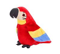 Perroquet Parlant Animé qui Répété Drôle Jouet en Peluche Mignon Perroquet Imite Répétez Ce Que Vous Dites Oiseau Interactif Intelligents Apprendre à Parler Cadeau d'anniversaire Noël pour Enfants