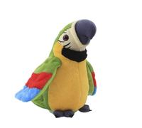Perroquet parlant en peluche électronique, jouet en peluche pour enfants, mignon, parlant et enregistrement des répétitions, ailes ondulées, oiseau électrique