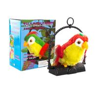 Perroquet Parlant Peluche Interactive avec Enregistrement Activée par le | Jouet Perroquet Parlant Répète Vos Paroles Pour Thanksgiving anniversaire garçons et filles Rouge