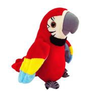Perroquet parlant qui repete ce que vous dites, jouet animal en peluche, perroquet electronique pour enfants, cadeau( rouge)