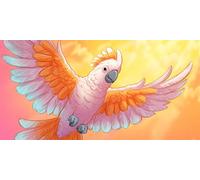 Perroquet Peinture par Numero Adulte Animal Peinture Numero Adulte Enfant,DIY Paint by Numbers avec 40x70cm Toile + Acryliques + Pinceaux + Images de Référence,Decoration Chambre,Cadeau Femme,-fu126u