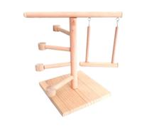 Perroquet Perche - Support de jeu pour oiseaux - Support en bois pour perroquet - Accessoires de cage à oiseaux multifonction - Parois de visualisation pour jeunes, personnes âgées,