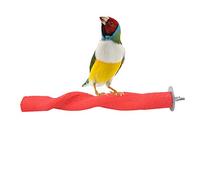 Perroquet Perchoir Sable, Rouge Support Perche Mâcher À Gratter pour Cockatiel Conure Africain Gris Budgies Ara Oiseaux, 22,5x3,5x3,5cm