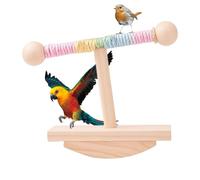 Perroquet Perroquet | Jouet pour Affûter Griffes Oiseaux | Base En Bois Balançant Avec Support D'exercice Pour Ara Fringuelli Merli Cocorite