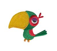 Perroquet Pirate Oiseau Animal - Ecusson Thermocollant Patches Appliques, Taille: 6,1 x 5 cm