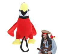Perroquet Pirate, Perroquet en Peluche Drôle sur L'épaule, Perroquet en Peluche Mignon pour Accessoire D'épaule, Jouet Perroquet en Peluche Doux avec Bande Élastique, Accessoire De Costume