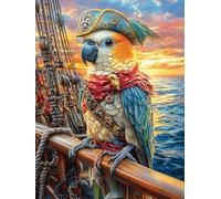 Perroquet Pirate sur Un Bateau Magique Puzzle 1000 Pièces pour Adultes Educa Vision Unique Décoration Salon Activité Créative Cadeau Original Famille 1000 PCS