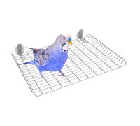 Perroquet - Plate-forme en acier inoxydable pour perroquets, aire de jeux décorative avec jouet d'exercice pour petites tailles, moyennes et grandes tailles : idéal pour les cônes, inséparables,
