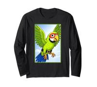 Perroquet Portant Une Ceinture drôle d'oiseau Manche Longue