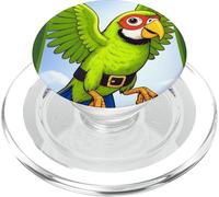 Perroquet Portant Une Ceinture drôle d'oiseau PopSockets PopGrip pour MagSafe
