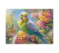 Perroquet Vert Feuille Verte Fleur 500 Pièces Puzzle Expert Confirmé en Carton Anti Déchirure Animal Animal de Compagnie Très Difficile Haute Difficulté Motif Complexe Idée Cadeau Anniversaire