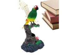 Perroquets à commande électrique - Simulation électronique d'oiseau activé par la voix, jouet de mimétisme avec grincement animé, accessoires à batterie, décoration de bureau | pour