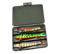 Perroquets d'eau douce | 5,59 pouces Kit de boîtes à appâts | Hooks et Tackle réalistes inclus pour la basse | Swimbait pour poisson-chat, truite rouge