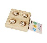 Perroquets en bois naturel avec plateforme de saut - Accessoire pour oiseaux - Améliore l'intelligence et l'activité des oiseaux - Jouet interactif pour perroquets