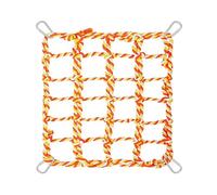 Perroquets Filet d'escalade Jouet,11x7,9'' Petit Animal Corde Filet,Jouet Suspendu Furet Jouet D'Activité avec 4 Crochets en Métal pour Rat Hamster Oiseau Furet Habitat Décor Jouer