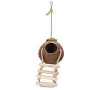 Perroquets Suspendues à la Noix de Coco avec Hamster d'oiseau à échelle Swing Toyhairy Coque Coco avec Maison de Noix de Coco à la Coco de Coco à la Coco à la Coco (#1)