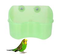 Perroquets Verts Mangeoire montable Bol d'alimentation Nourriture Eau Plat Tasse Oiseau Jouet pour Petits Animaux Chinchilla Plastique Fer Durable 85g 11.5x8x7cm
