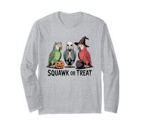 Perroquets Vintage Halloween Squawk Or Treat Spooky Manche Longue