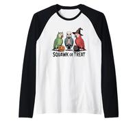 Perroquets Vintage Halloween Squawk Or Treat Spooky Manche Raglan