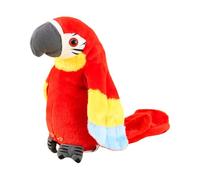 Perrot De Jouets En Peluche Électrique Pour E-nfants, Jouet De Perroquet Parlant, Jouets D'oiseaux Interactif, Répétitif Ce Que Vous Dites D'une Voix Drôle, Twerks Et Danses, 12x11x22cm, Pour E-nfants