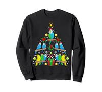 perruche arbre de noël oiseau cadeau de noël Sweatshirt
