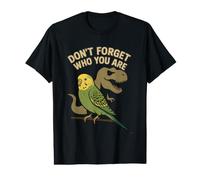 Perruche avec Ombre de Dinosaure T-Shirt Graphique avec Valeur