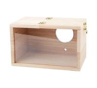 perruche en bois | Couches de couches basses de NESTA | Boîte de reproduction de couplage pour chien | Seins pour oiseaux pour cage, reproduction et confort des péruches et petits perroquets