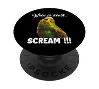 Perruche hurlante T, Perroquet Rigolo pour Les Fans PopSockets PopGrip Adhésif