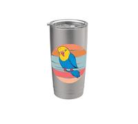 Perruche mignonne Amant de perruche Amoureux de perruches Gobelet isotherme en acier inoxydable double paroi